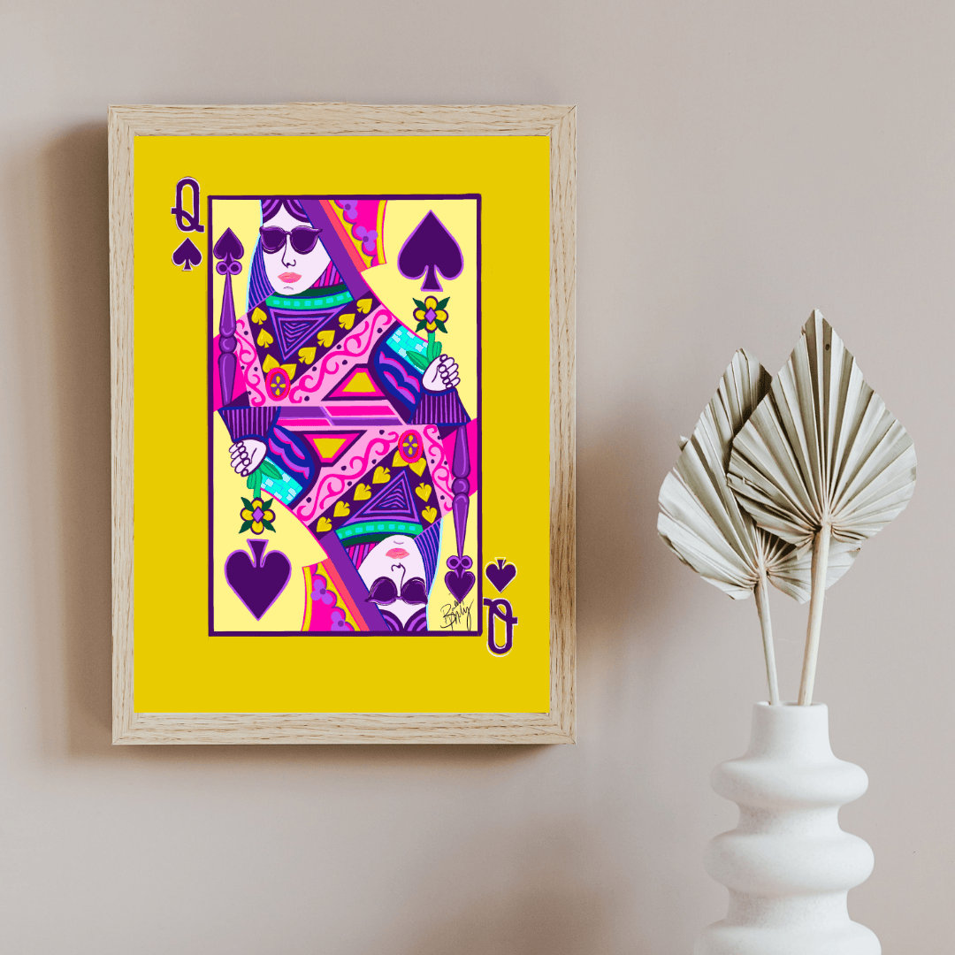 Bailey Made Art Co Queen of Spades Art Print Art
