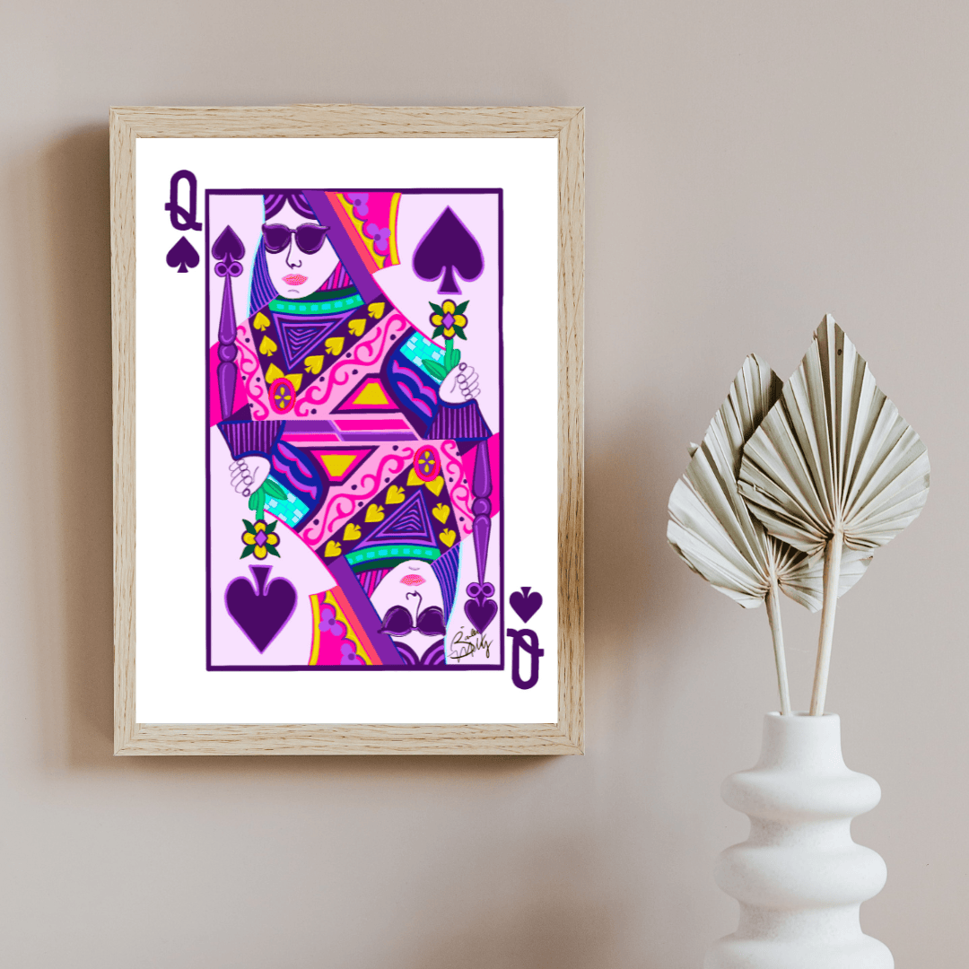 Bailey Made Art Co Queen of Spades Art Print Art