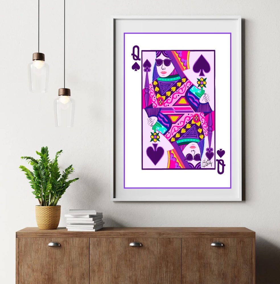 Bailey Made Art Co Queen of Spades Art Print Art
