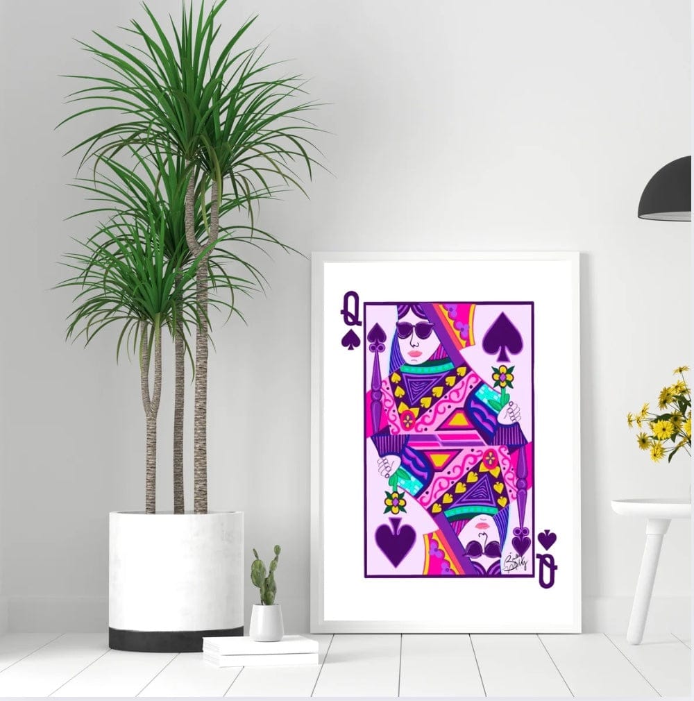 Bailey Made Art Co Queen of Spades Art Print Art