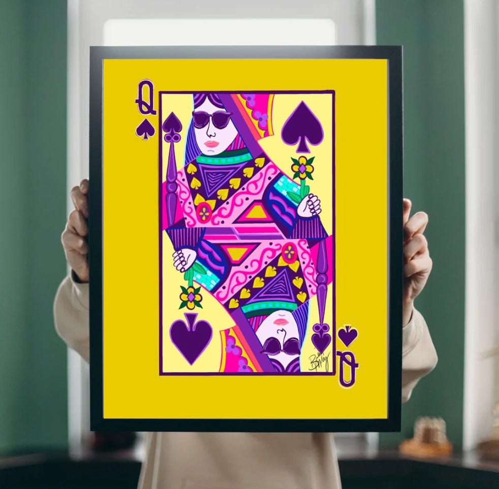 Bailey Made Art Co Queen of Spades Art Print Art
