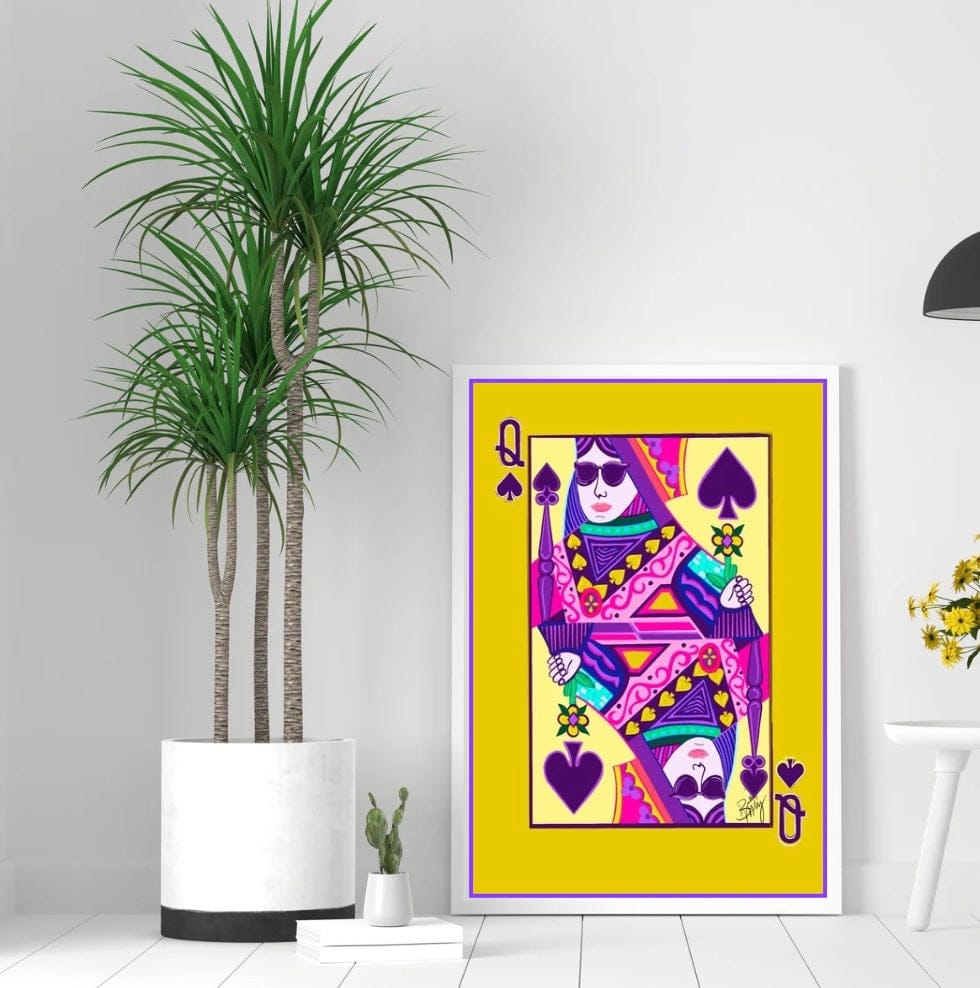 Bailey Made Art Co Queen of Spades Art Print Art