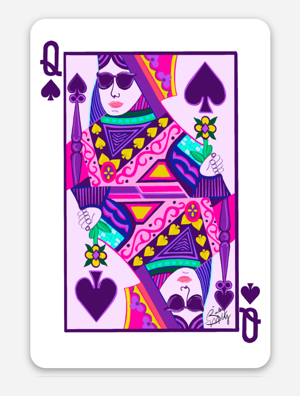 Bailey Made Art Co Queen of Spades Sticker Sticker