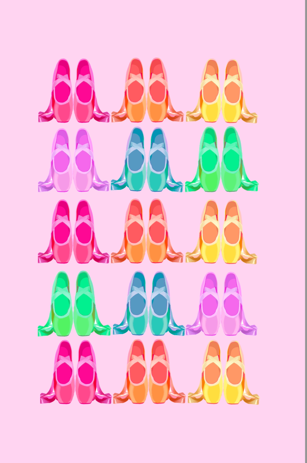 Bailey Made Art Co Rainbow Ballet Shoes Art Print Art