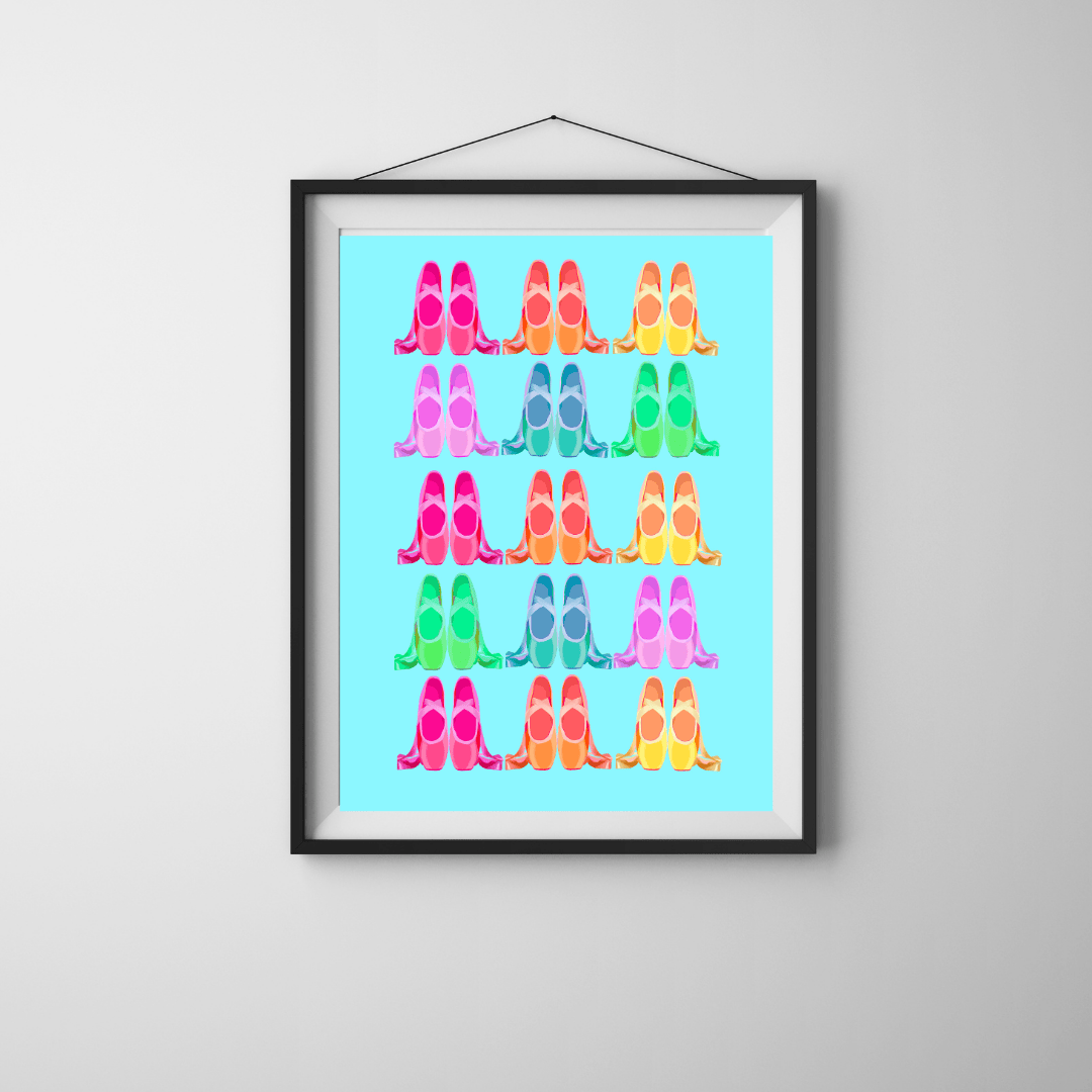 Bailey Made Art Co Rainbow Ballet Shoes Art Print Art