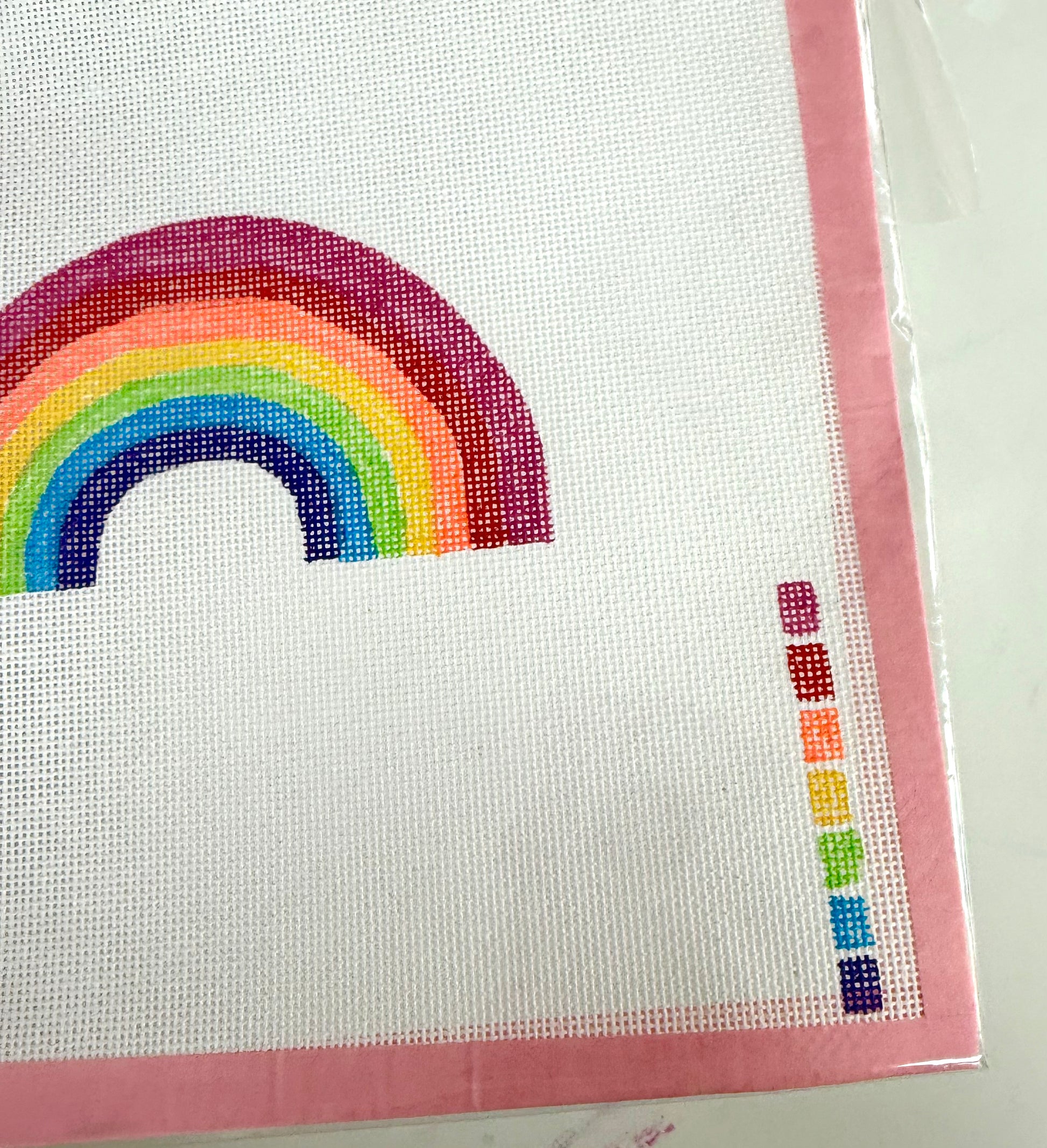 Bailey Made Art Co Rainbow Needlepoint Canvas Art