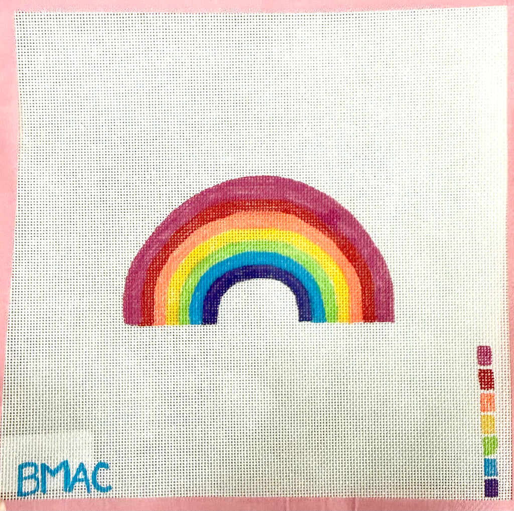 Bailey Made Art Co Rainbow Needlepoint Canvas Art