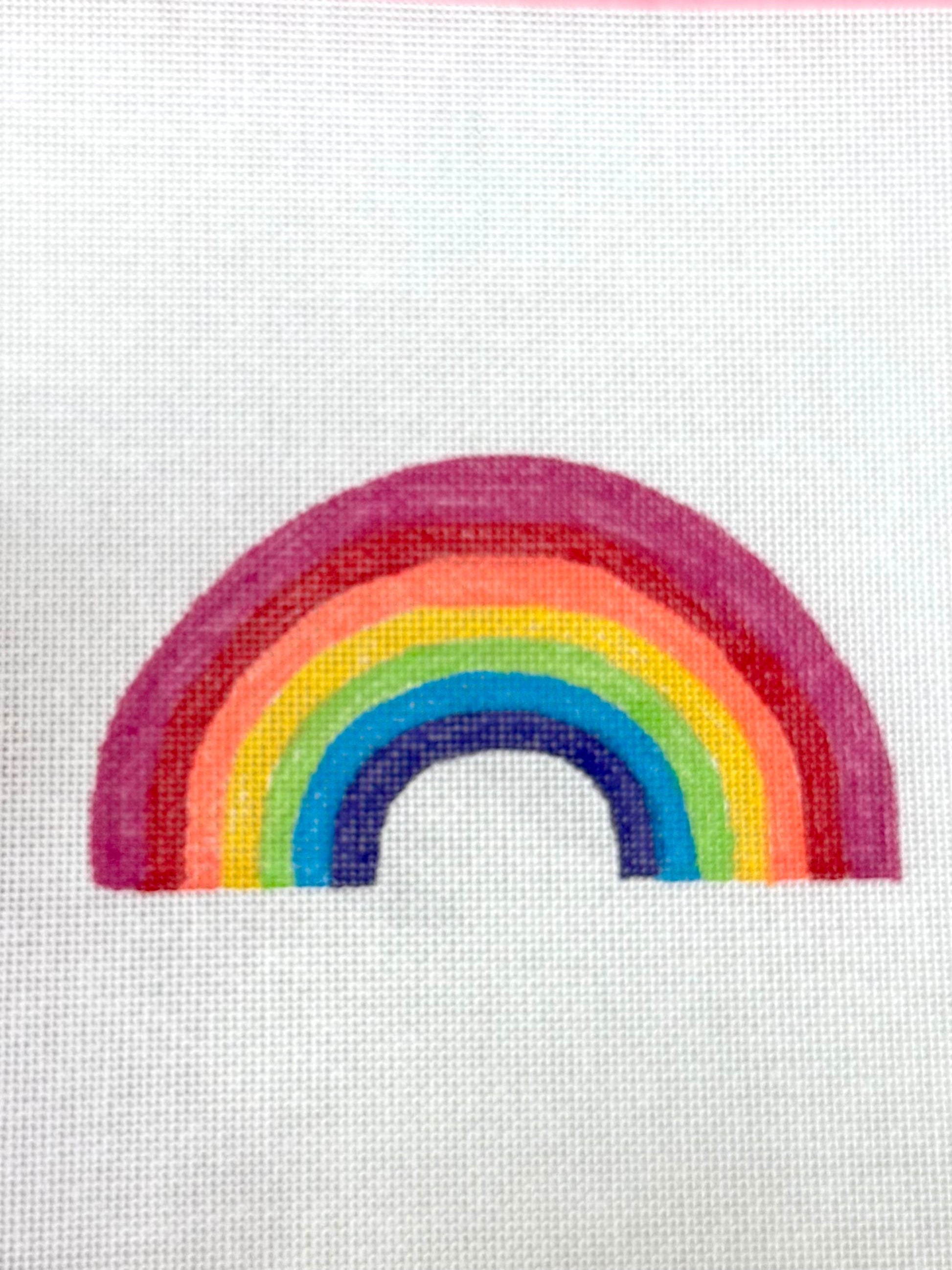 Bailey Made Art Co Rainbow Needlepoint Canvas Art