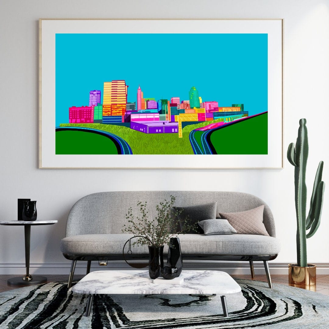 Bailey Made Art Co Raleigh North Carolina Skyline Art