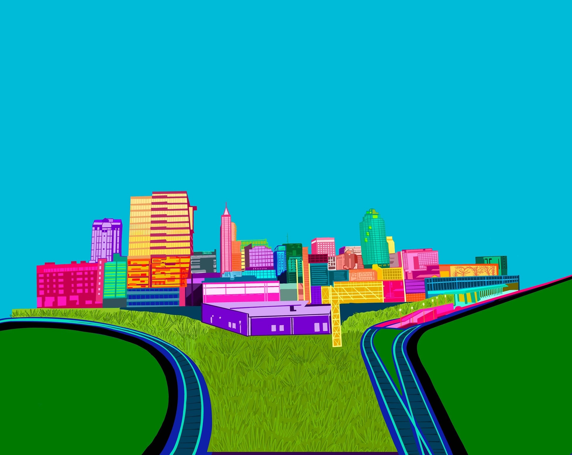 Bailey Made Art Co Raleigh North Carolina Skyline Art