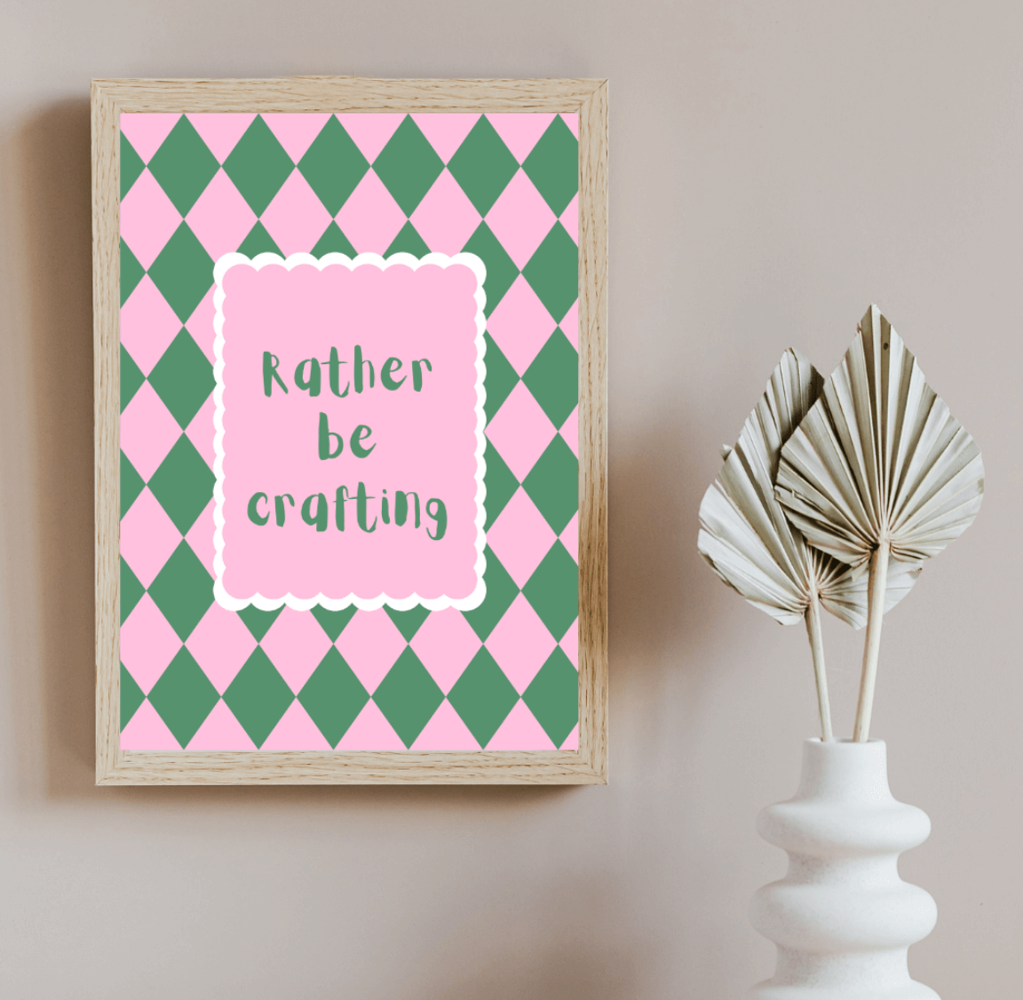 Bailey Made Art Co Rather Be Crafting Art Print Art