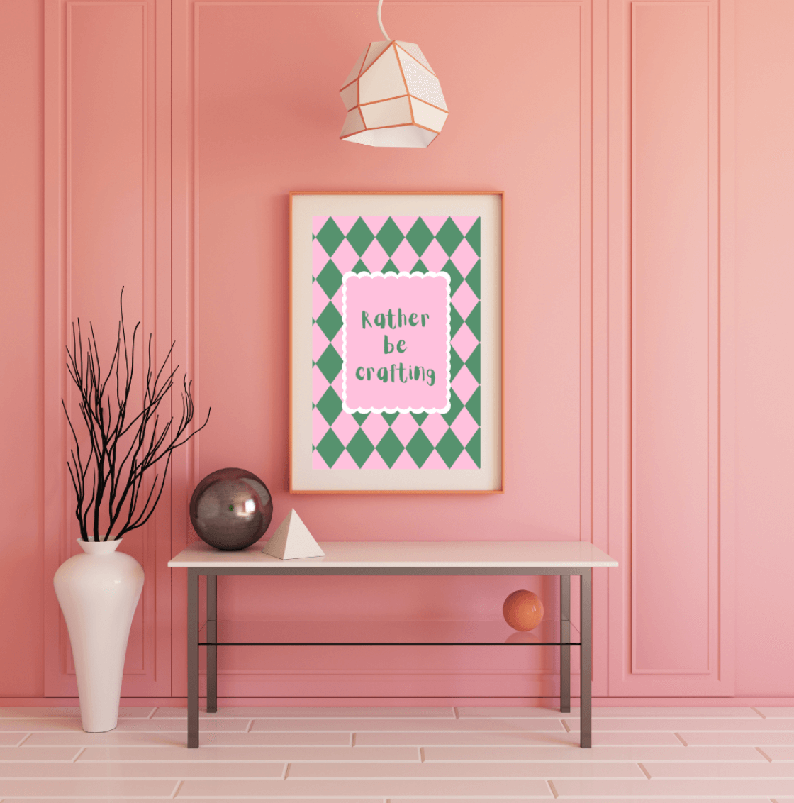 Bailey Made Art Co Rather Be Crafting Art Print Art