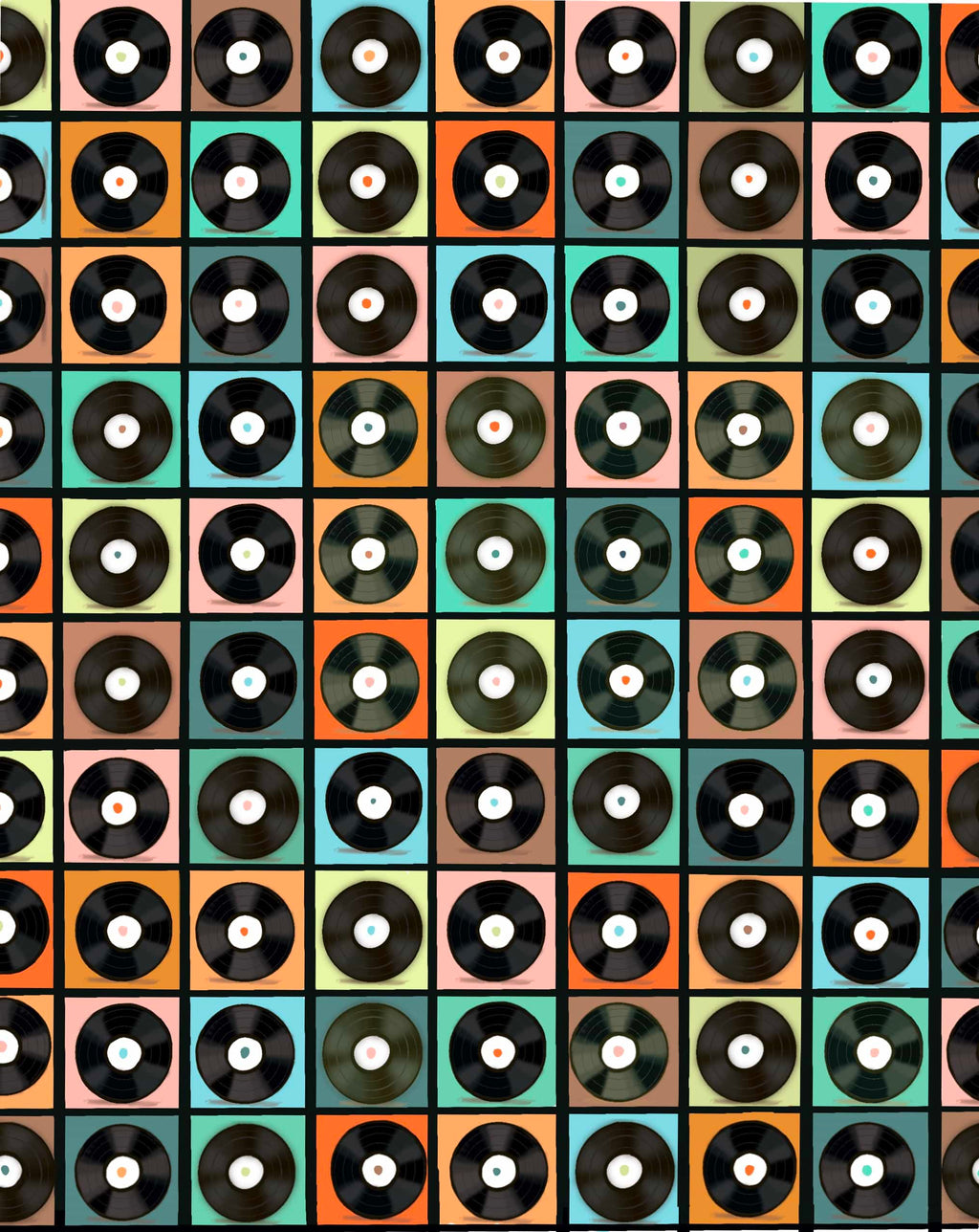 Bailey Made Art Co Records Art Print Art