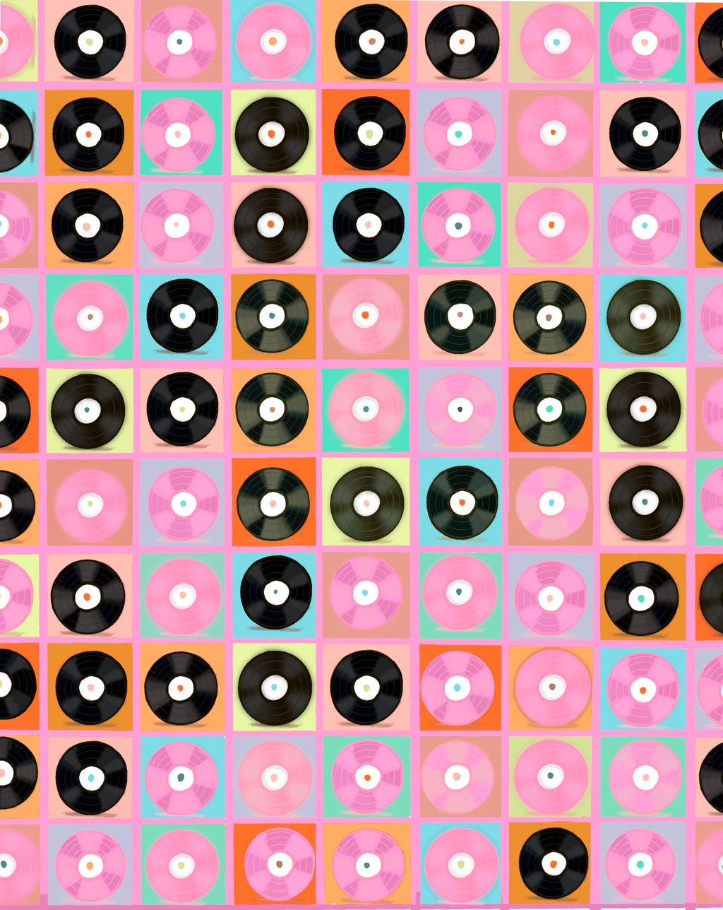 Bailey Made Art Co Records Art Print Art