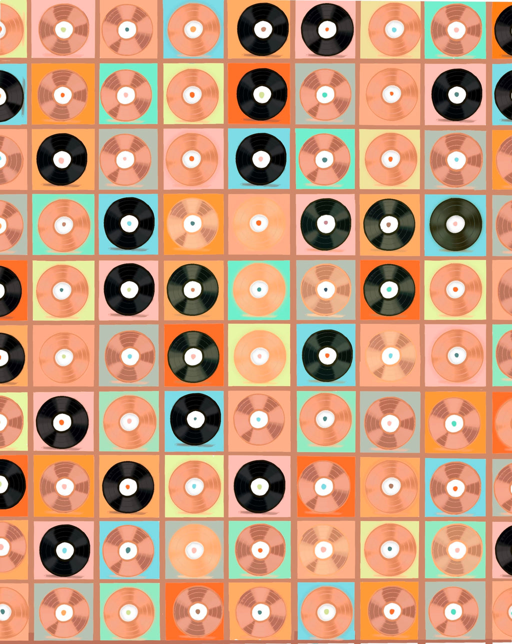 Bailey Made Art Co Records Art Print Art