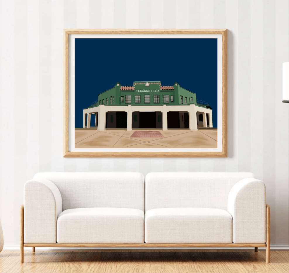 Bailey Made Art Co Rickwood Field Baseball Stadium Art Print - Licensed Art
