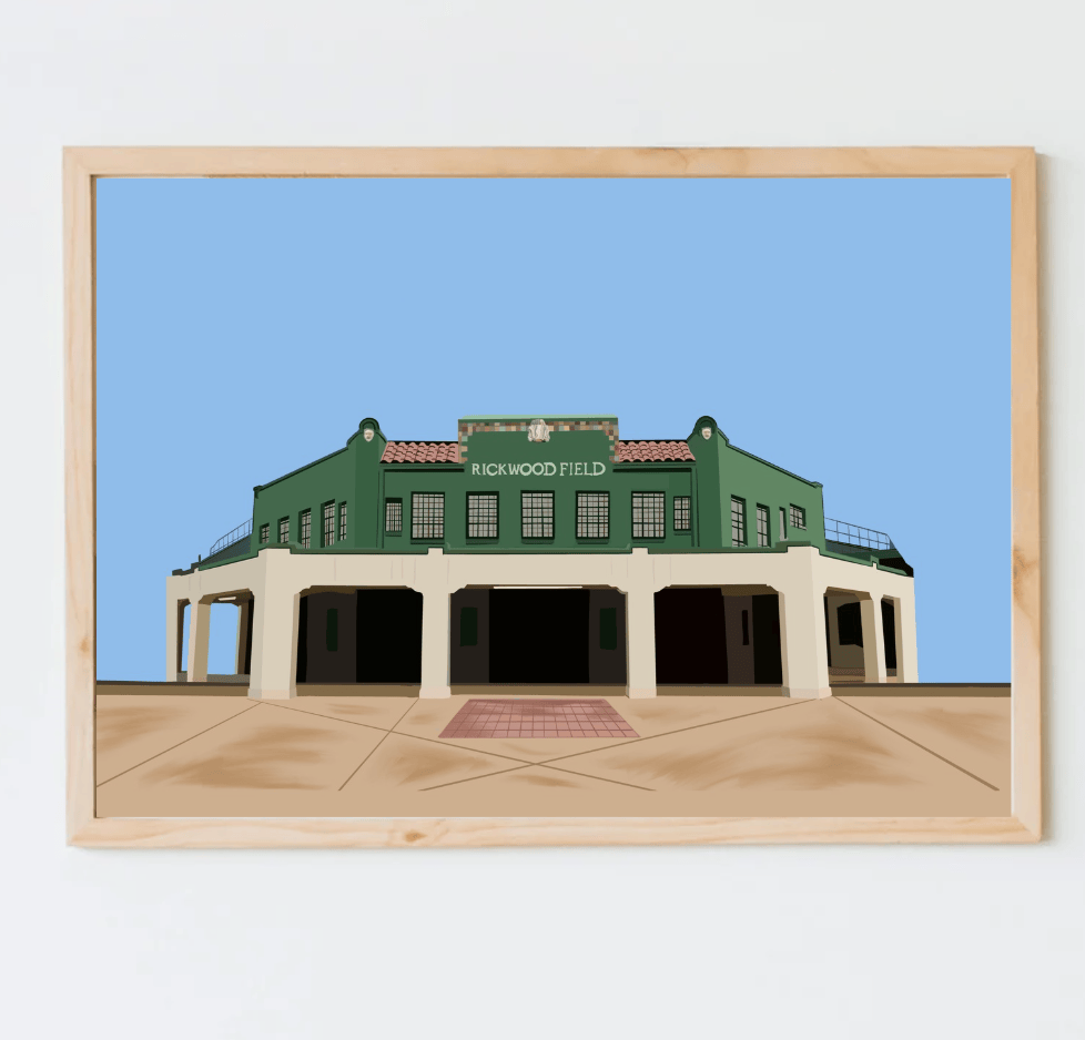 Bailey Made Art Co Rickwood Field Baseball Stadium Art Print - Licensed Art
