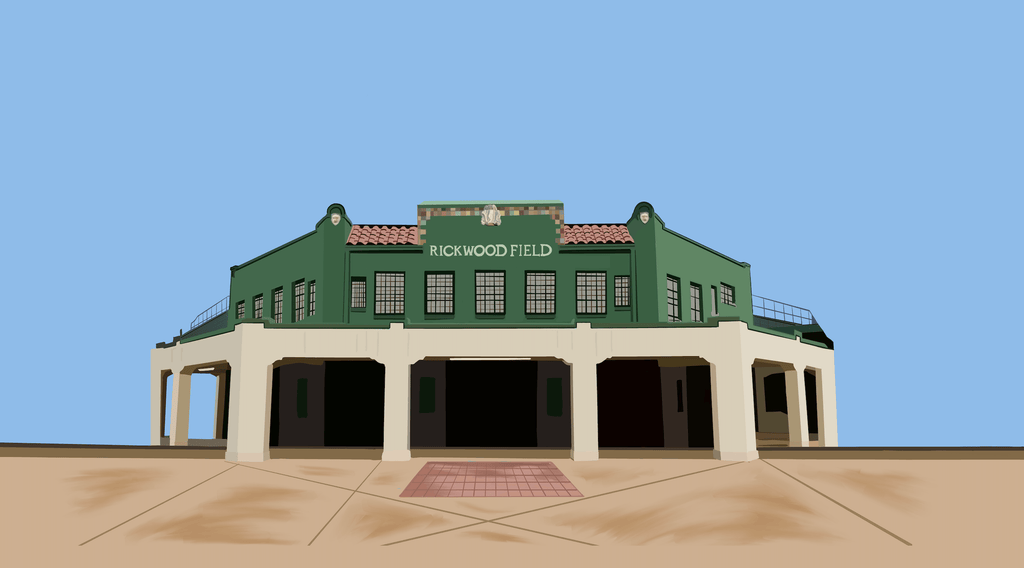 Bailey Made Art Co Rickwood Field Baseball Stadium Art Print - Licensed Art