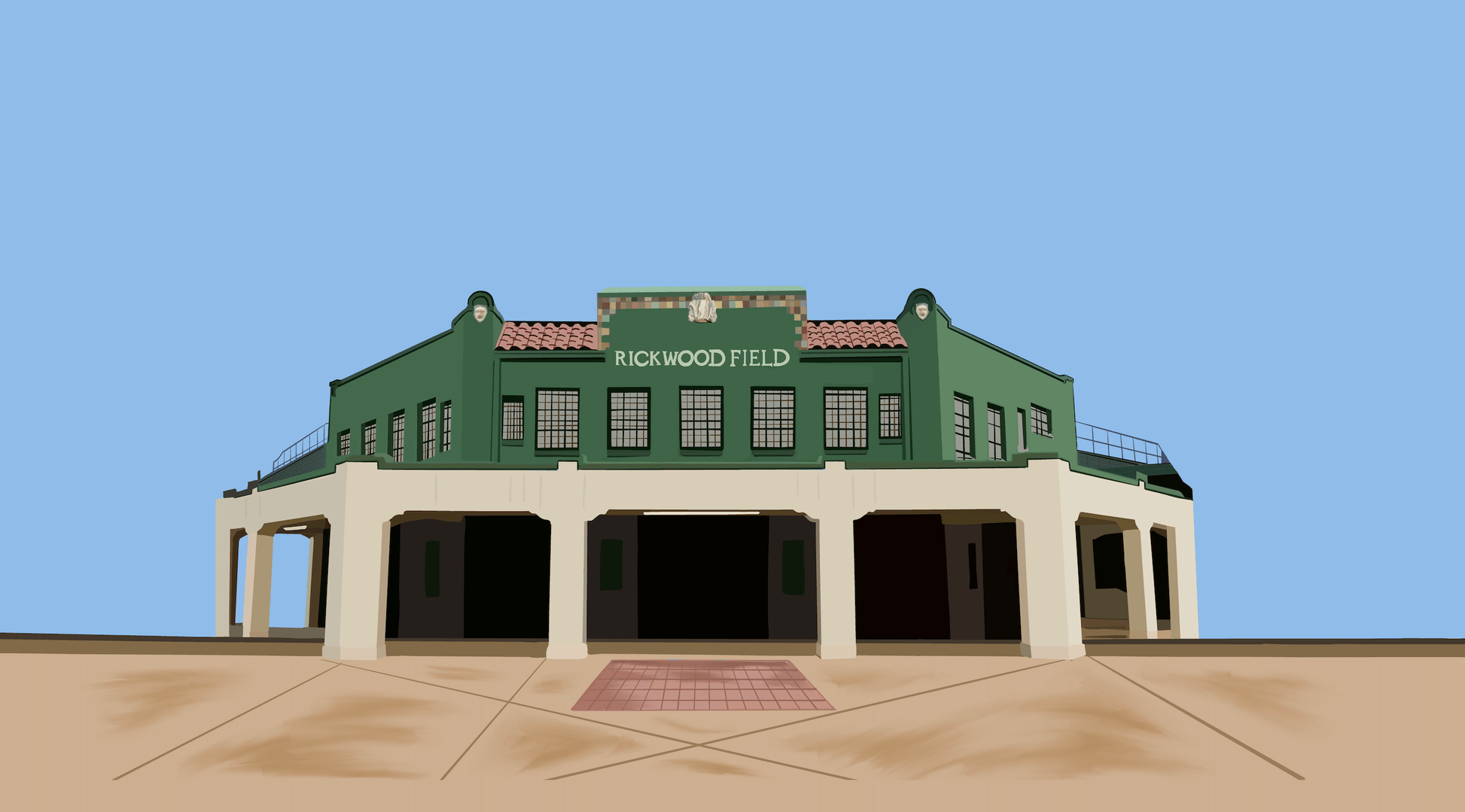 Bailey Made Art Co Rickwood Field Baseball Stadium Art Print - Licensed Art