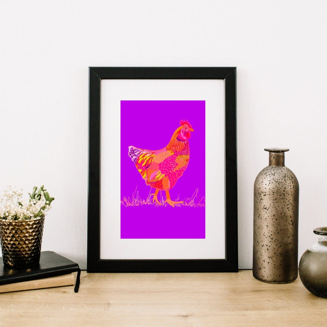 Bailey Made Art Co Rita Chickita Chicken Art Print Art