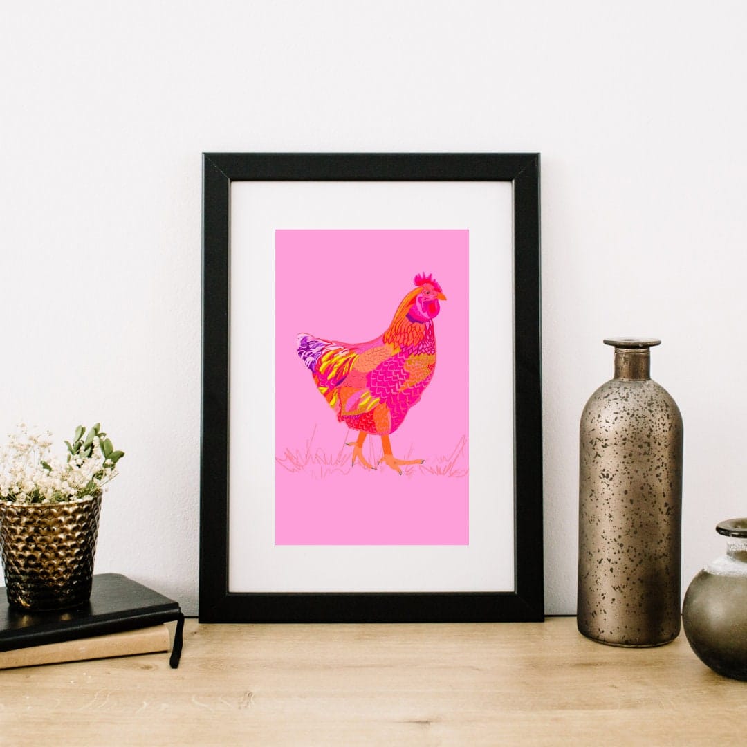 Bailey Made Art Co Rita Chickita Chicken Art Print Art
