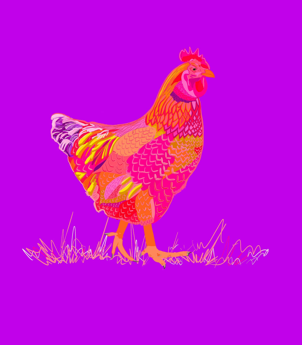 Bailey Made Art Co Rita Chickita Chicken Art Print Art