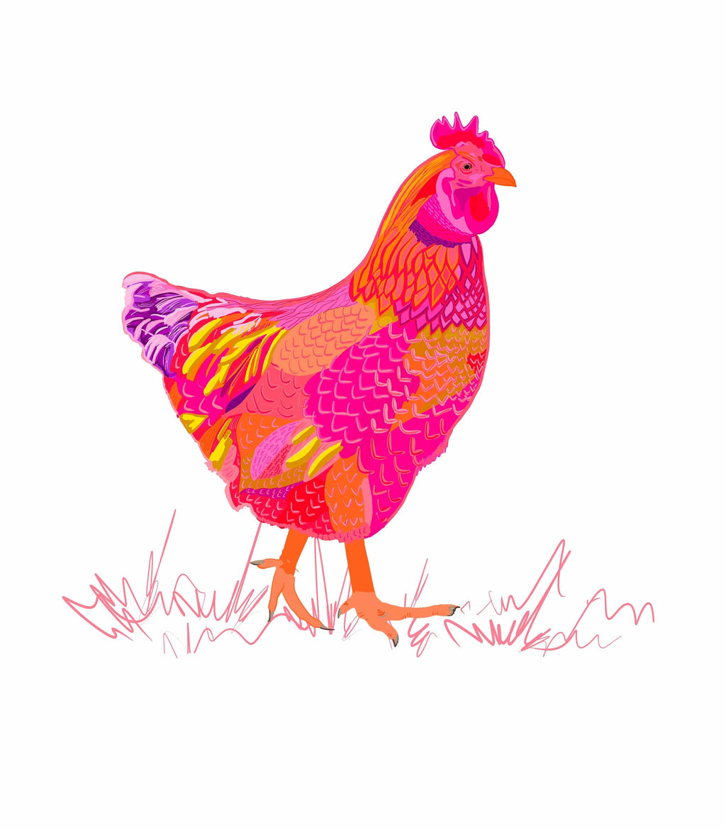 Bailey Made Art Co Rita Chickita Chicken Art Print Art