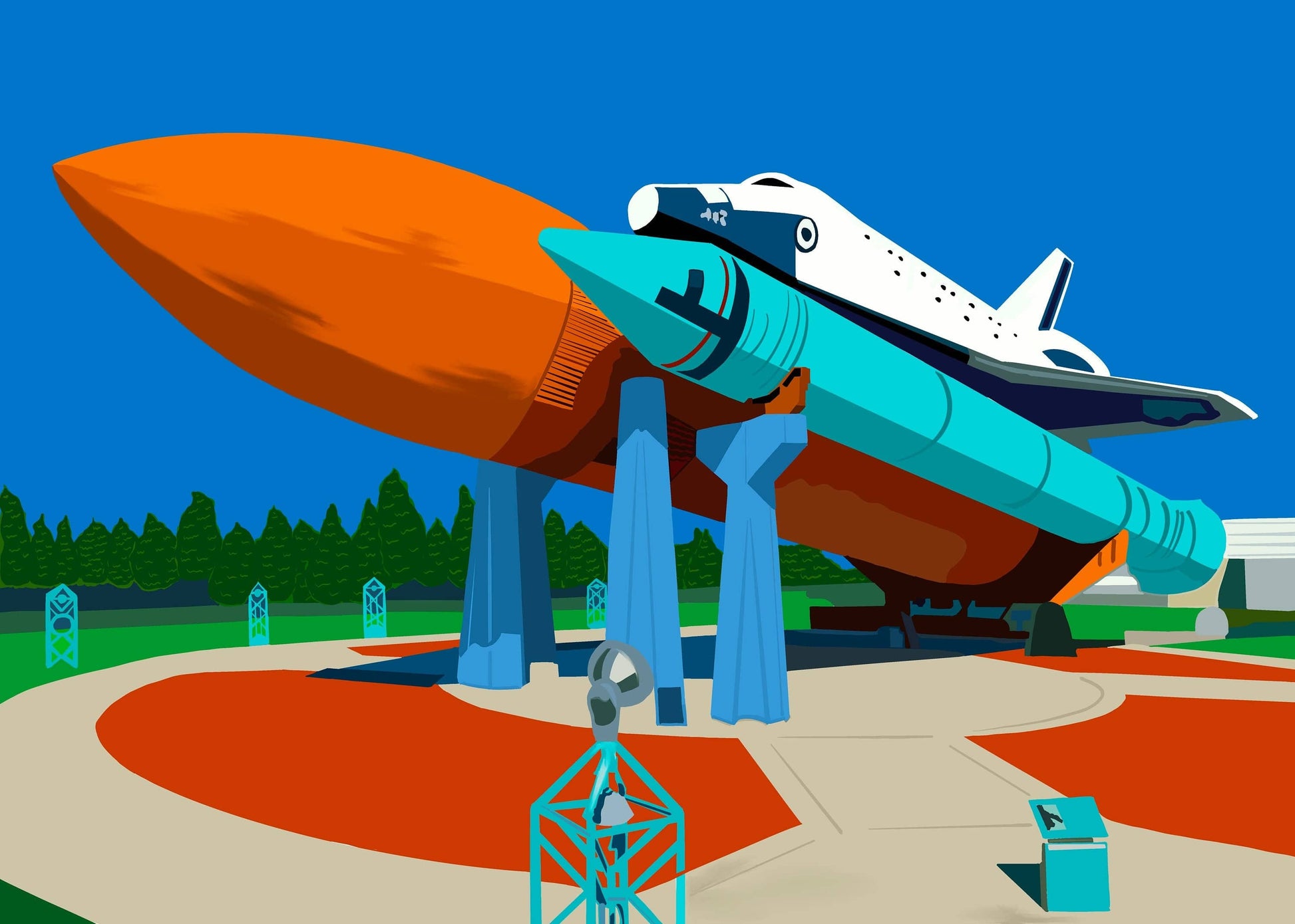 Bailey Made Art Co Rocket City Print (Huntsville, AL) Art