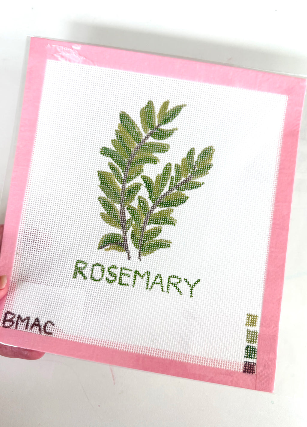Bailey Made Art Co Rosemary Needlepoint Canvas Art