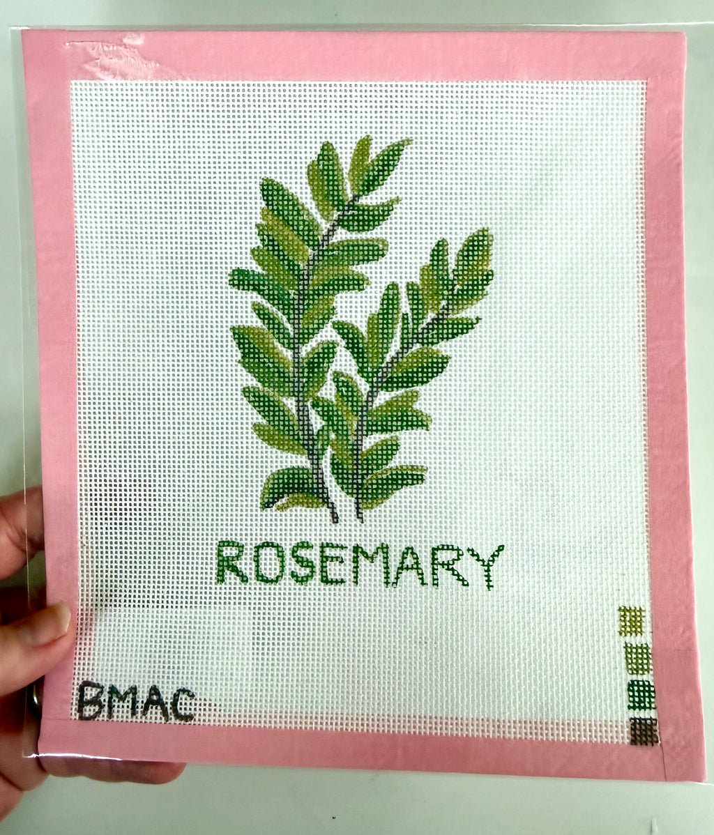 Bailey Made Art Co Rosemary Needlepoint Canvas Art