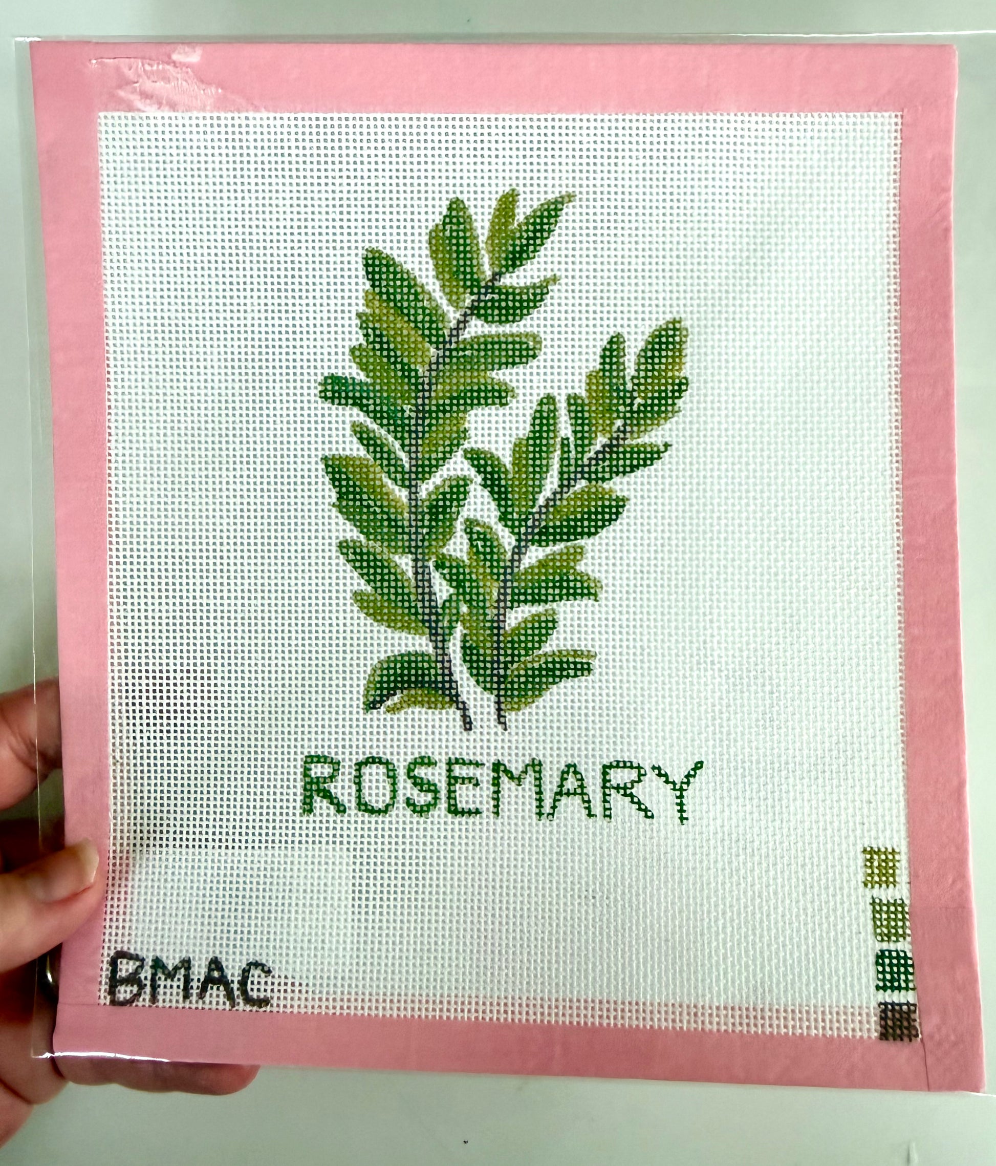 Bailey Made Art Co Rosemary Needlepoint Canvas Art
