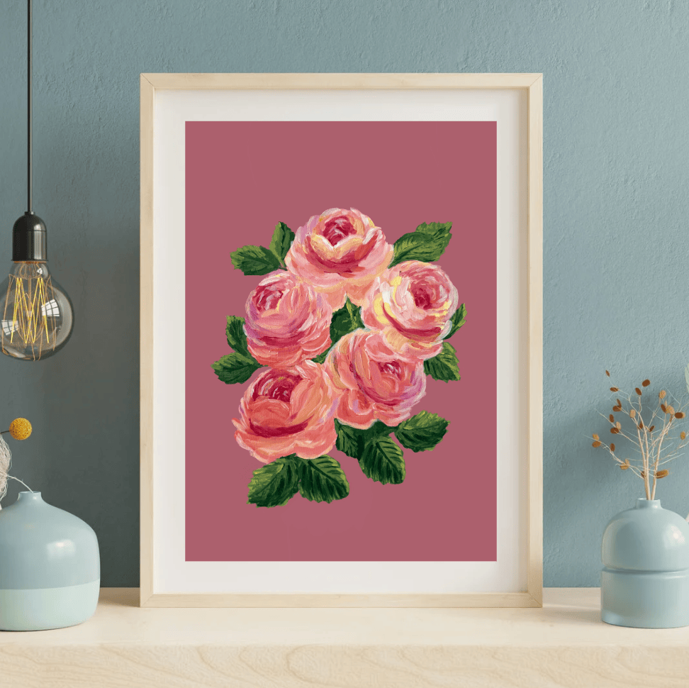Bailey Made Art Co Rosy Reverie Art Print Art