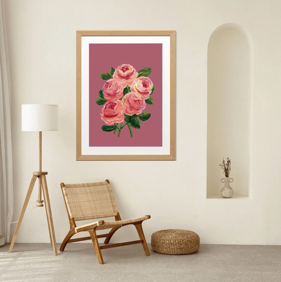 Bailey Made Art Co Rosy Reverie Art Print Art