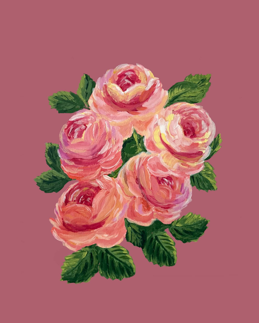 Bailey Made Art Co Rosy Reverie Art Print Art