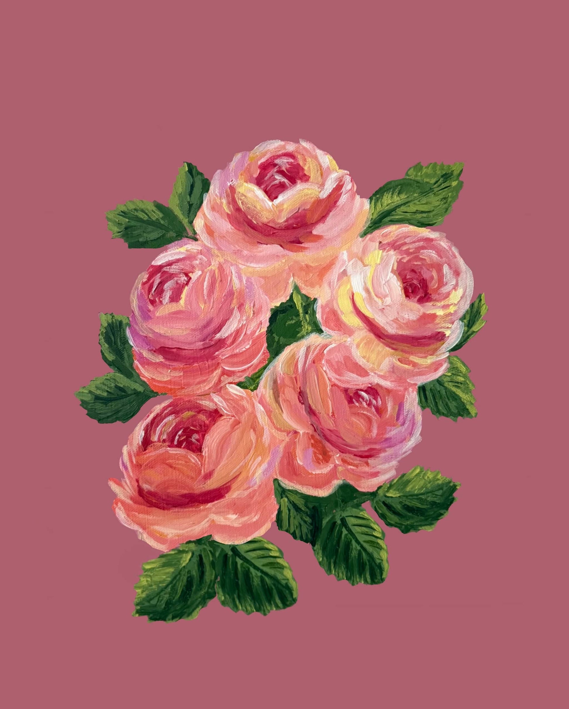 Bailey Made Art Co Rosy Reverie Art Print Art