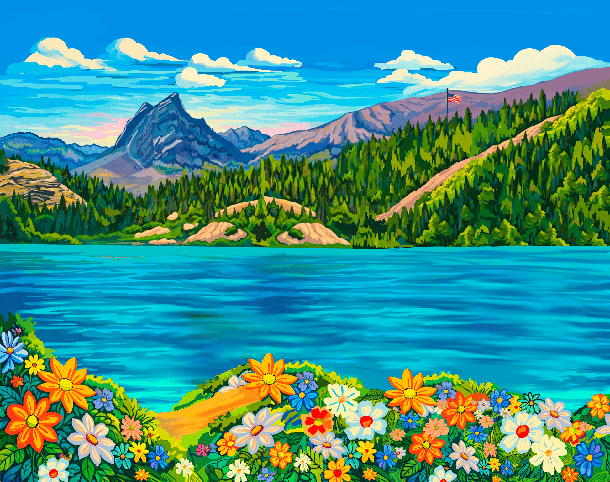 Bailey Made Art Co Salt Lake City Art Print Art