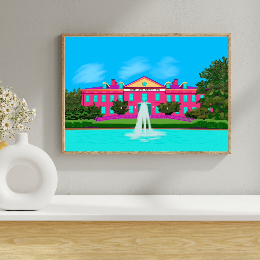 Bailey Made Art Co Samford Memory Leake Robinson (Law School) Art Print- Officially Licensed by Affinity Art