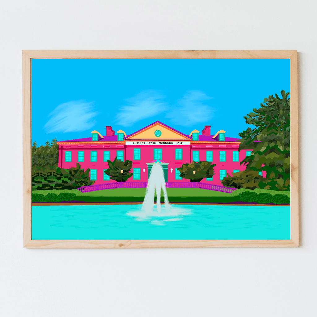 Bailey Made Art Co Samford Memory Leake Robinson (Law School) Art Print- Officially Licensed by Affinity Art