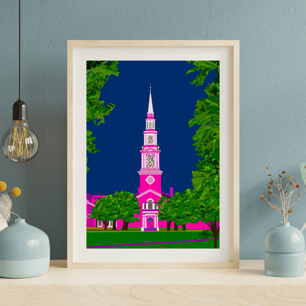 Bailey Made Art Co Samford Reid Chapel Art Print- Officially Licensed by Affinity Art