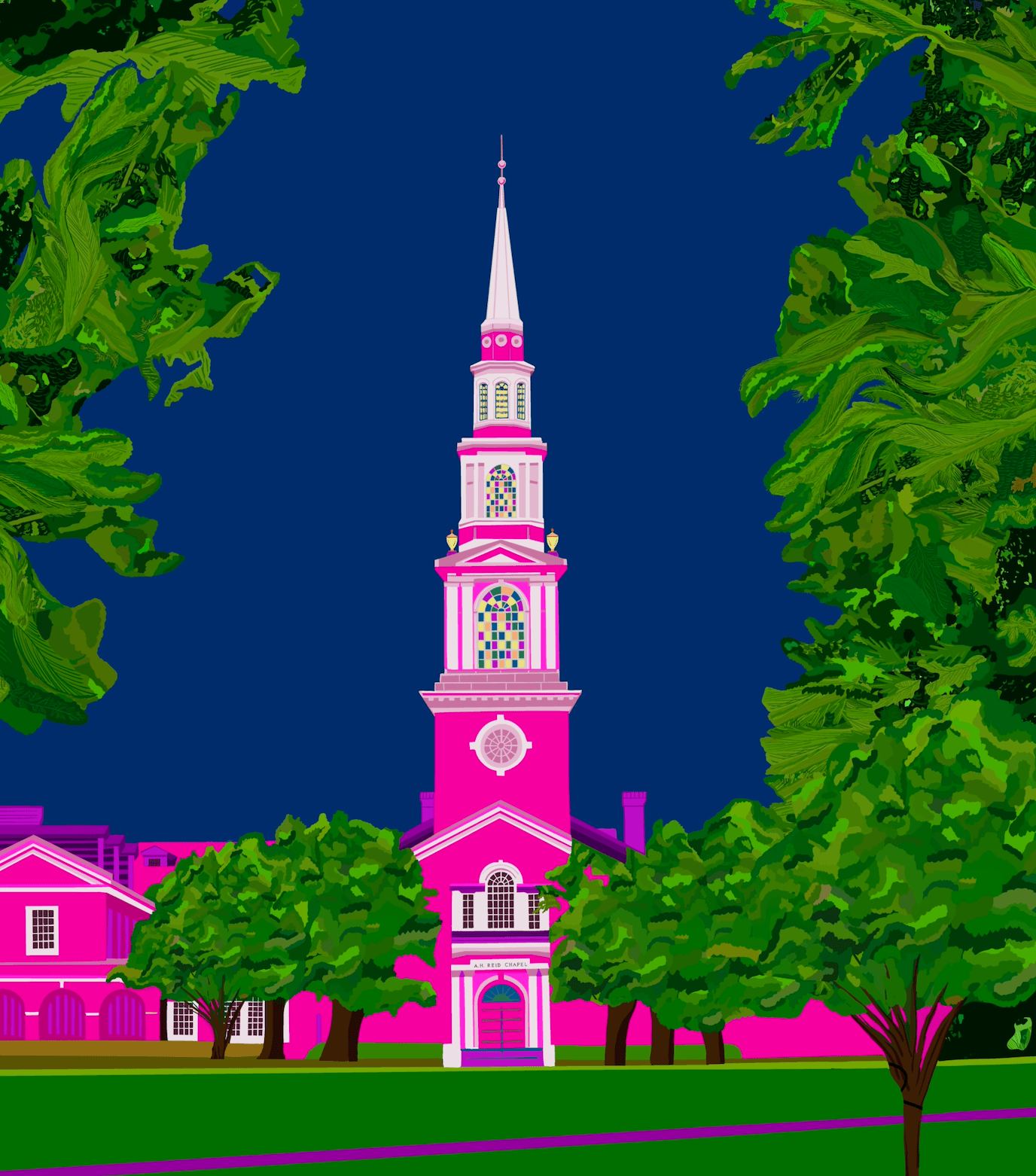 Bailey Made Art Co Samford Reid Chapel Art Print- Officially Licensed by Affinity Art