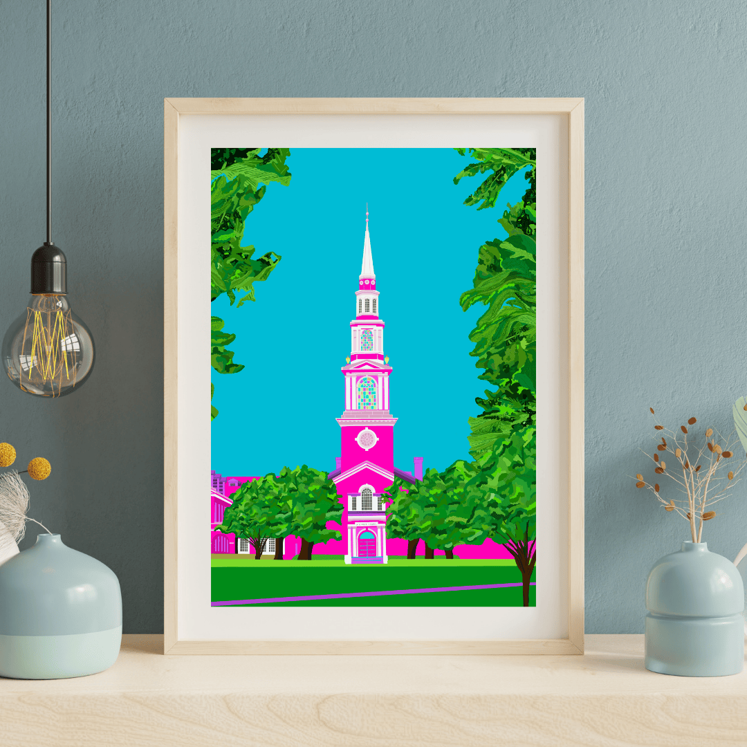 Bailey Made Art Co Samford Reid Chapel Art Print- Officially Licensed by Affinity Art