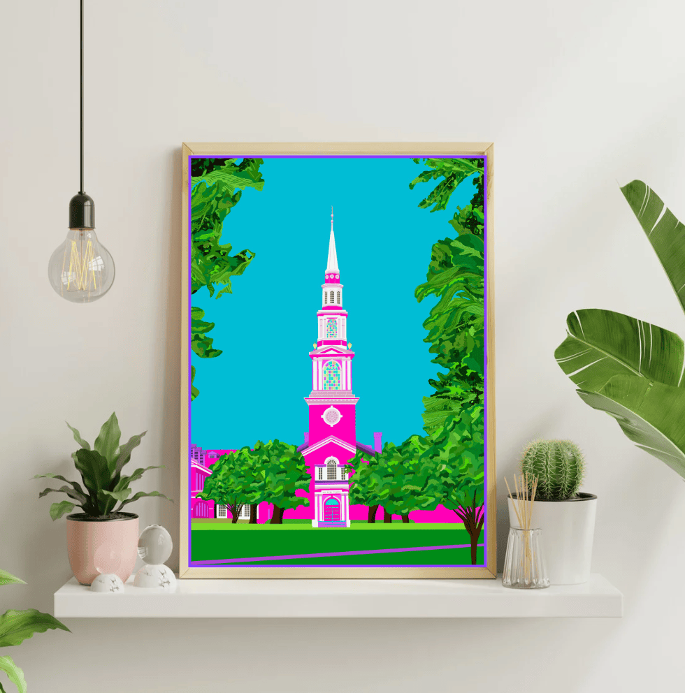 Bailey Made Art Co Samford Reid Chapel Art Print- Officially Licensed by Affinity Art