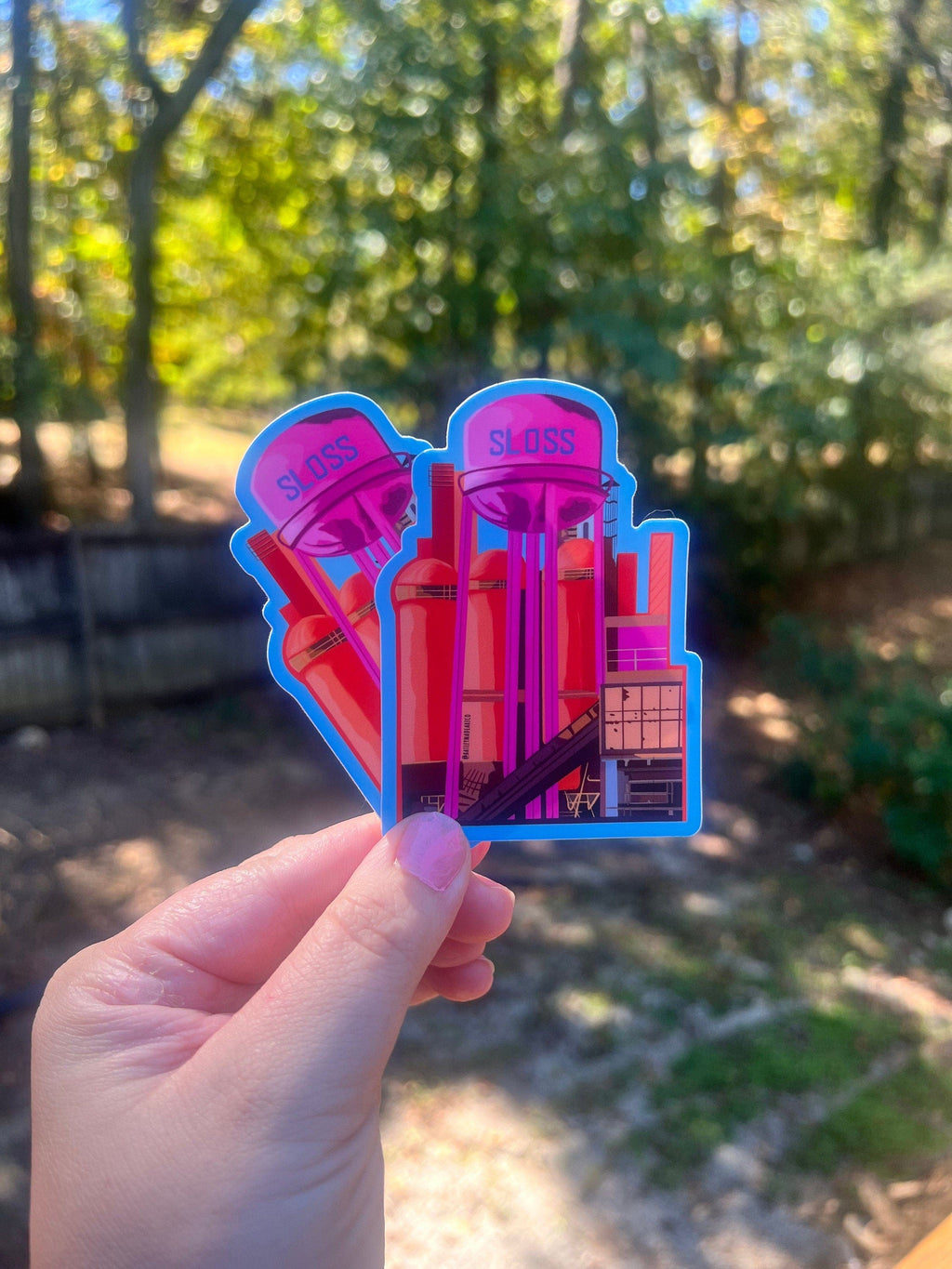 Bailey Made Art Co Sloss Furnace Sticker (Fuchsia) Sticker
