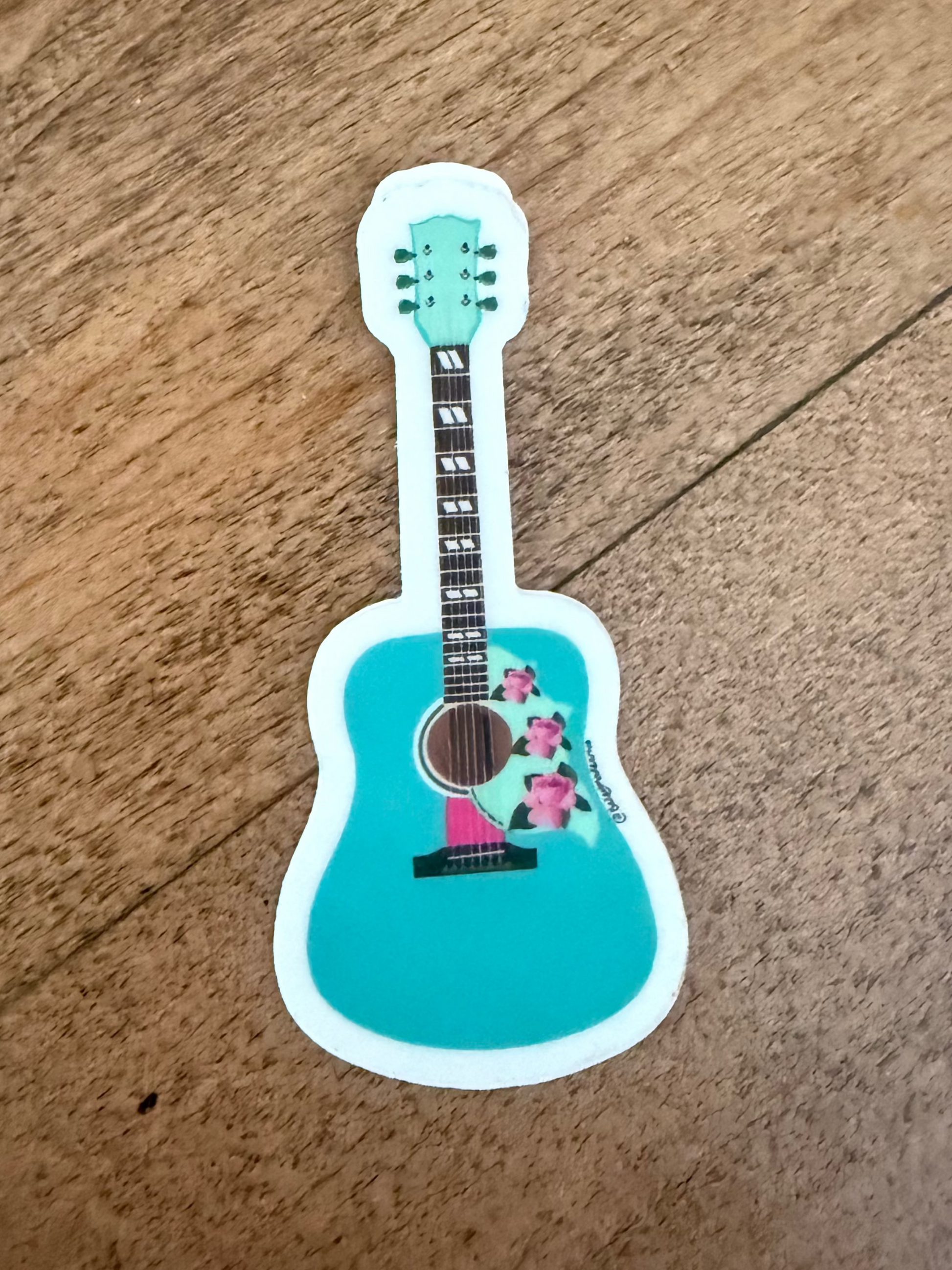 Bailey Made Art Co Small Guitar Vinyl Sticker Sticker
