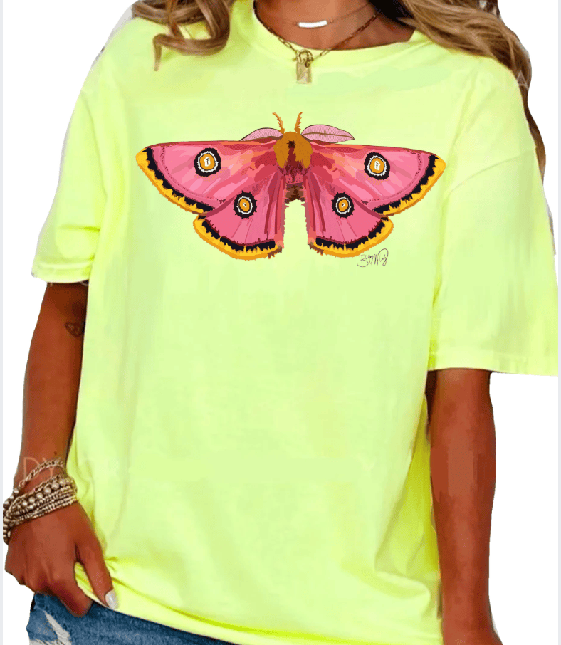 Bailey Made Art Co Design Your Own Princess Moth T Shirt Small / Regular T Shirt / Lemon Yellow Apparel