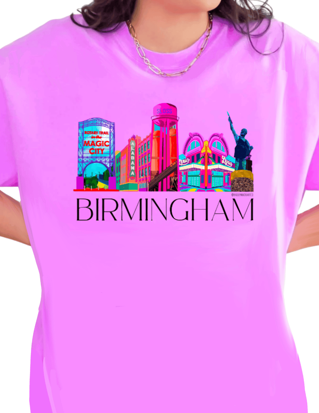Bailey Made Art Co Purple Orchard Birmingham Icons T Shirt Pre-Order Small / Regular T Shirt Apparel