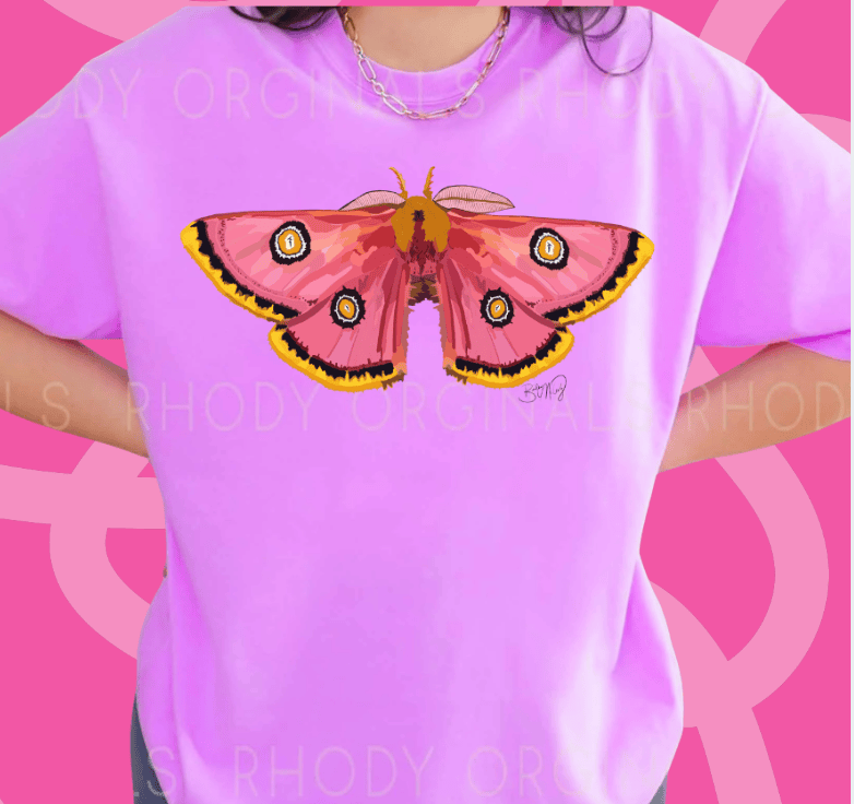 Bailey Made Art Co Design Your Own Princess Moth T Shirt Small / Regular T Shirt / Purple Orchard Apparel