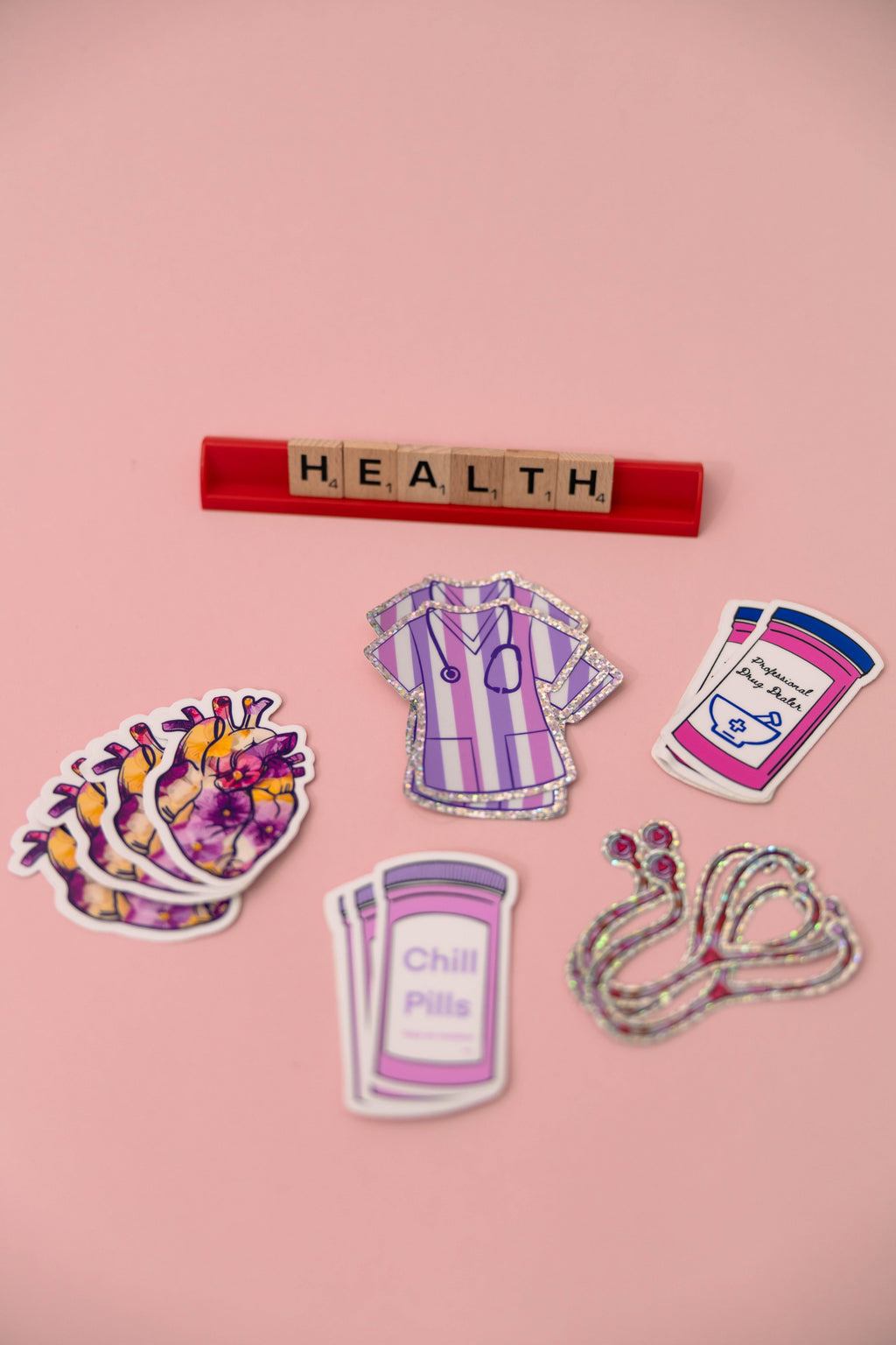 Bailey Made Art Co Sparkly Scrubs Medical Vinyl Sticker Sticker