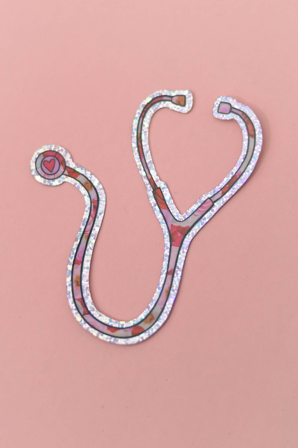 Bailey Made Art Co Sparkly Stethoscope Medical Vinyl Sticker Sticker