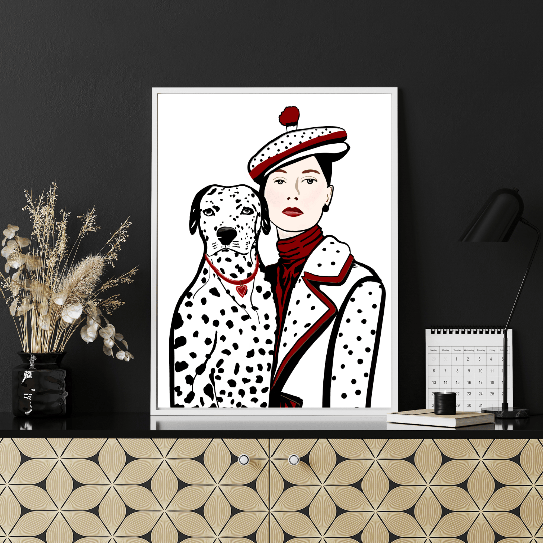 Bailey Made Art Co Spot Check Art Print B&W Art